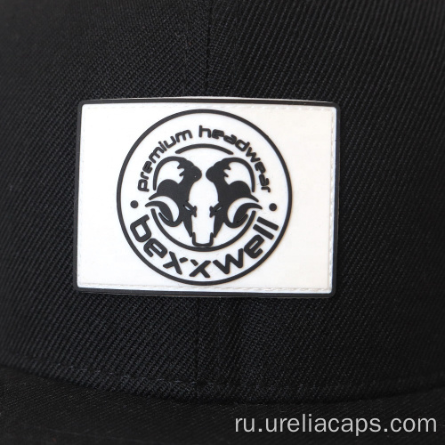 Шерстяная крышка Snapback с резиновым логотипом